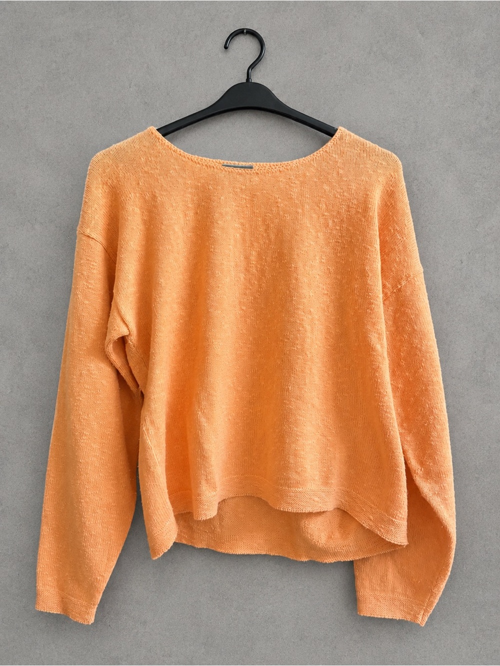 Sage Lightweight Boatneck Sweater in Peach Orange